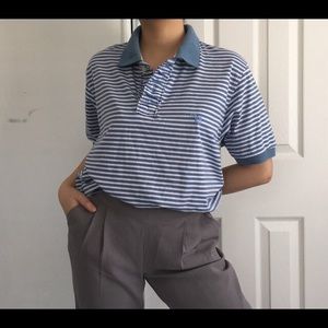 abercrombie and fitch blue and white striped tee💙